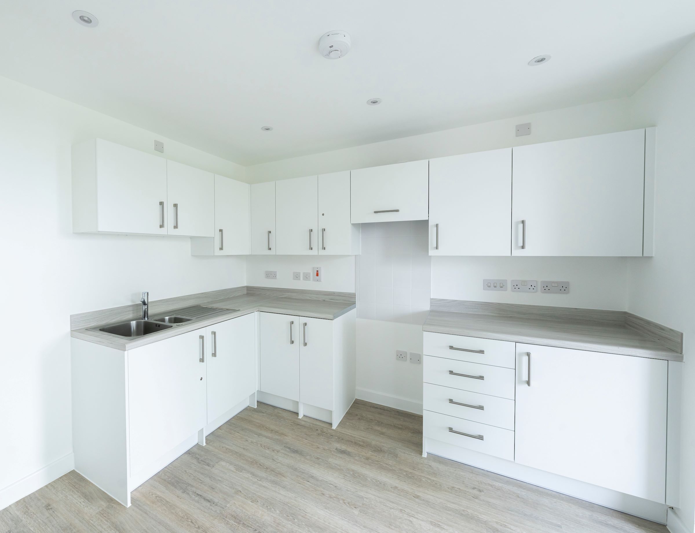 A kitchen in Lucel Tate House