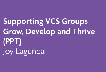 Supporting VCS Groups Grow, Develop and Thrive