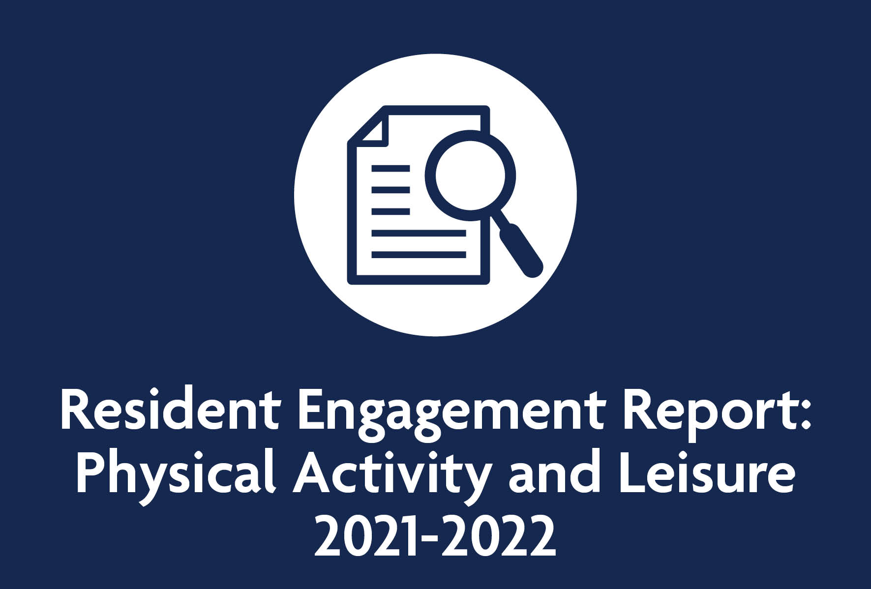 Resident Engagement Report 2021-2022