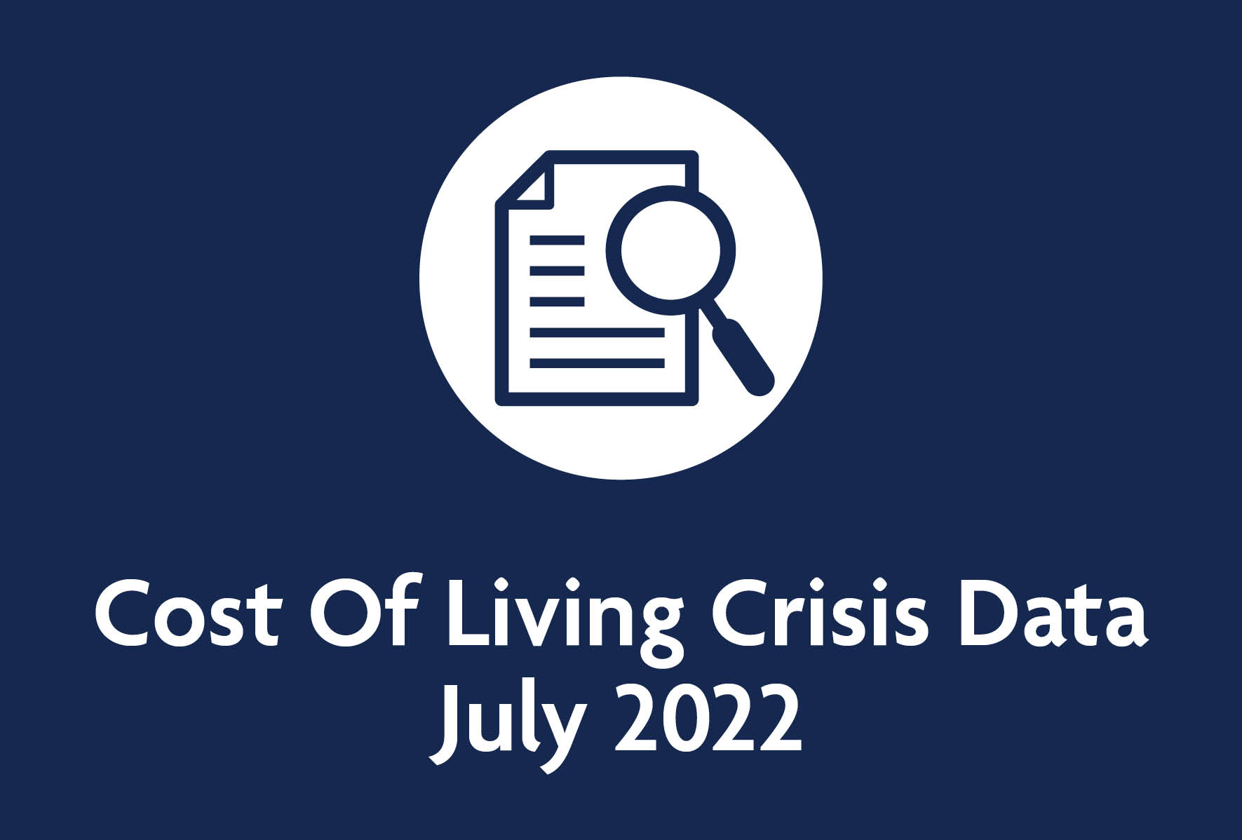 Cost of Living Crisis Data 2022