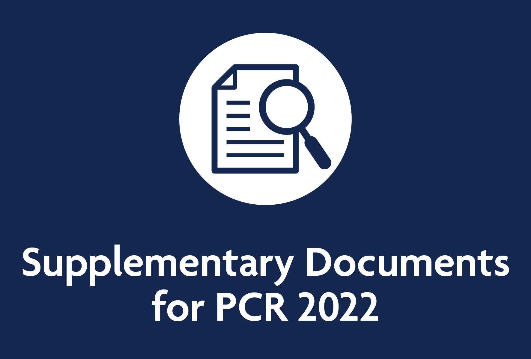 PCR Supplementary Docs 2022