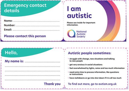 Autism Alert Card