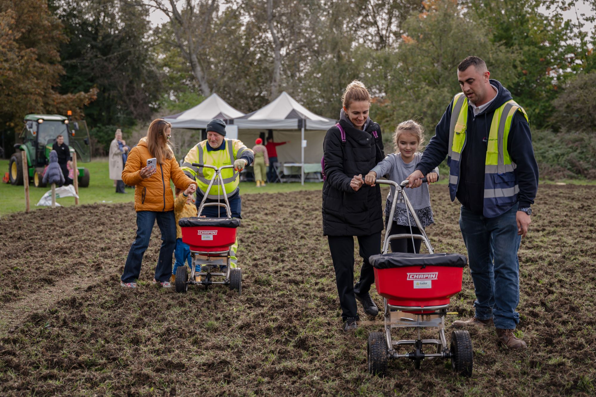 Beckton meadows community seeding event oct23