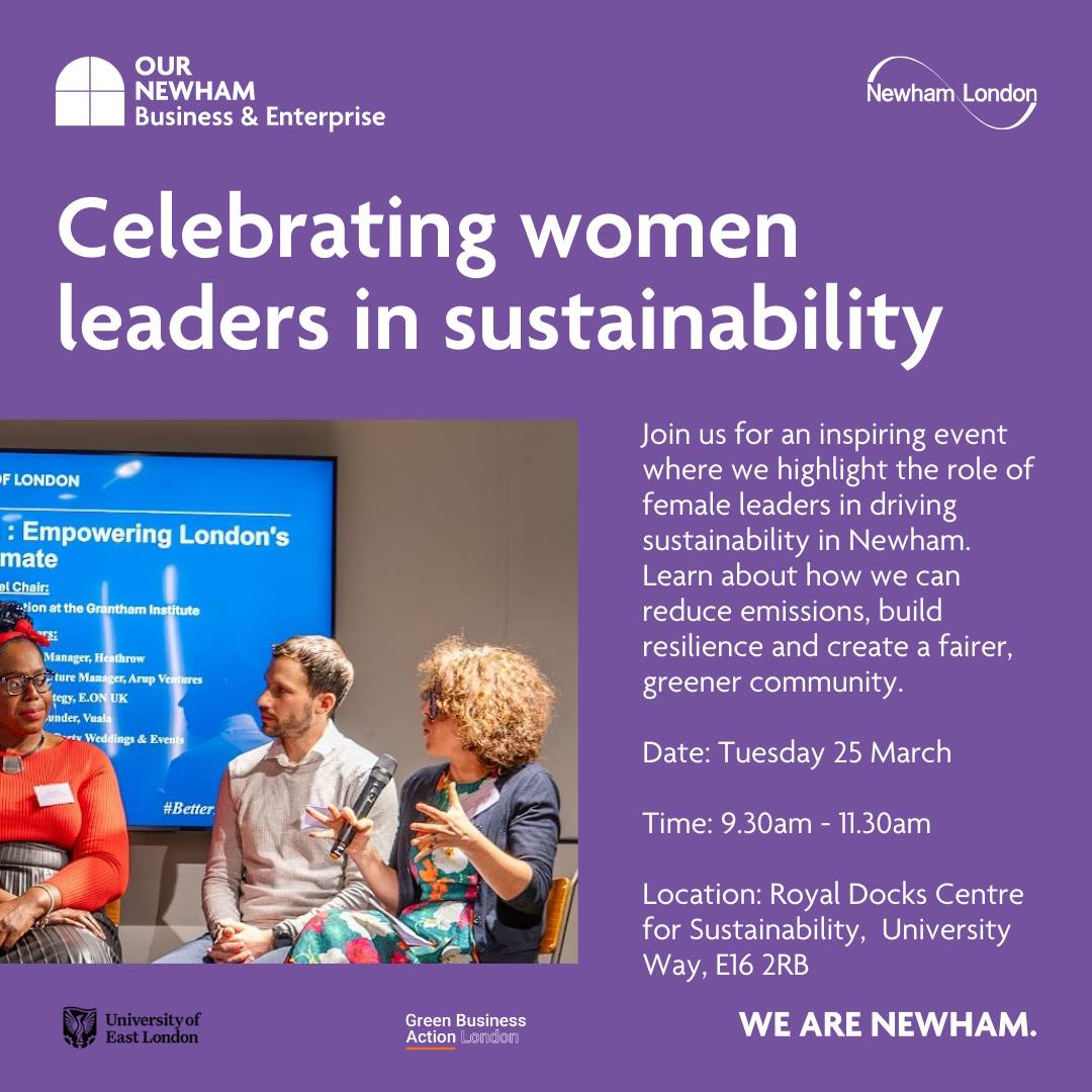 Celebrating women leaders in sustainability square graphic